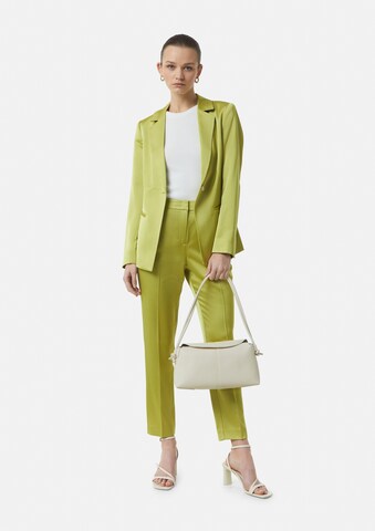 COMMA Slim fit Trousers with creases in Green