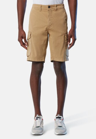 Regular Pantalon cargo North Sails en beige : devant