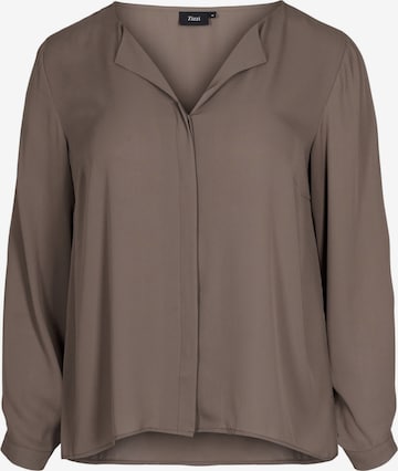 Zizzi Blouse 'SELI' in Brown: front