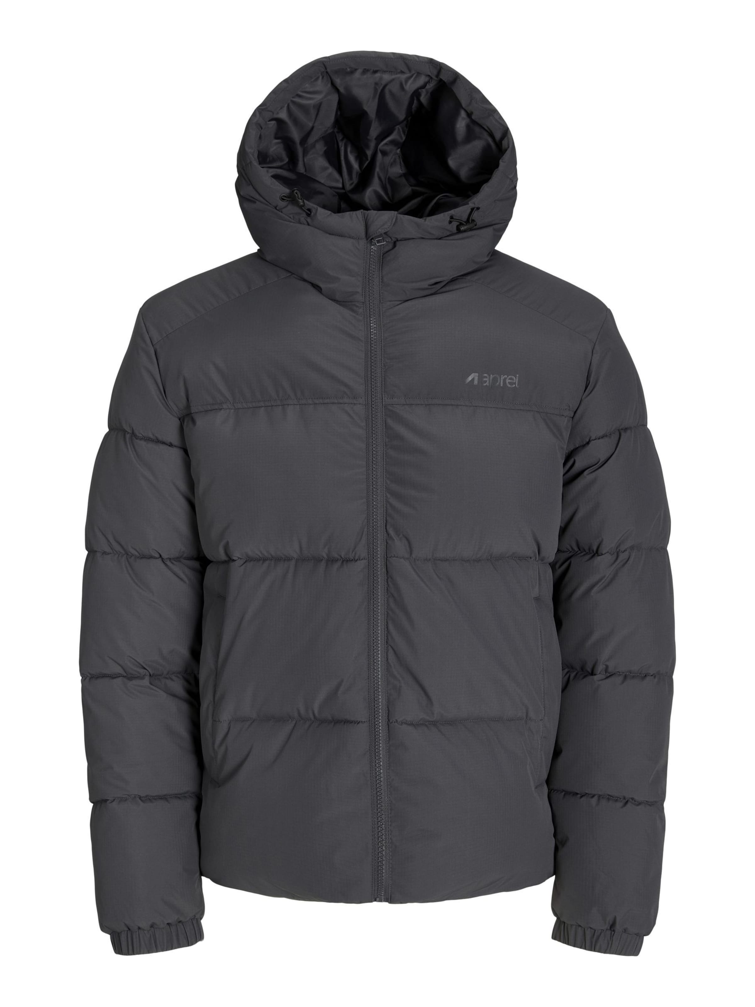 Geacă de iarnă de la aprel pe gri: față