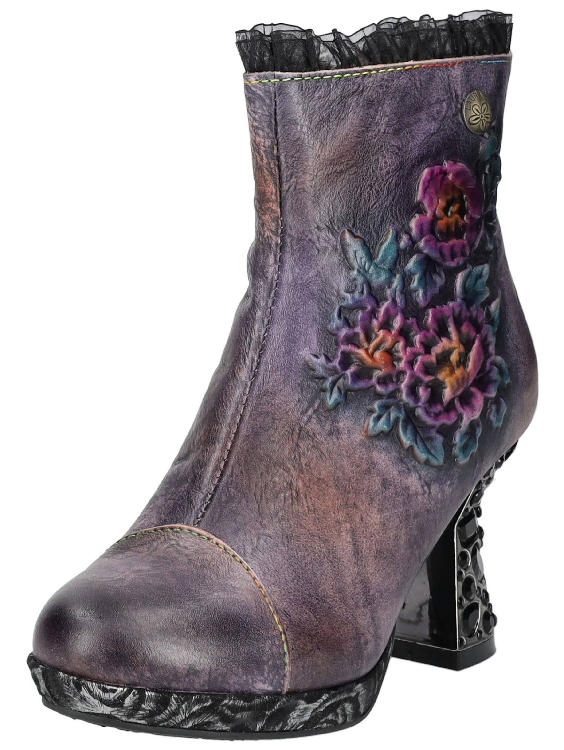 Laura Vita Stiefelette in Lila: Vorderseite