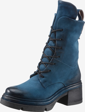 A.S.98 Lace-Up Ankle Boots in Blue: front