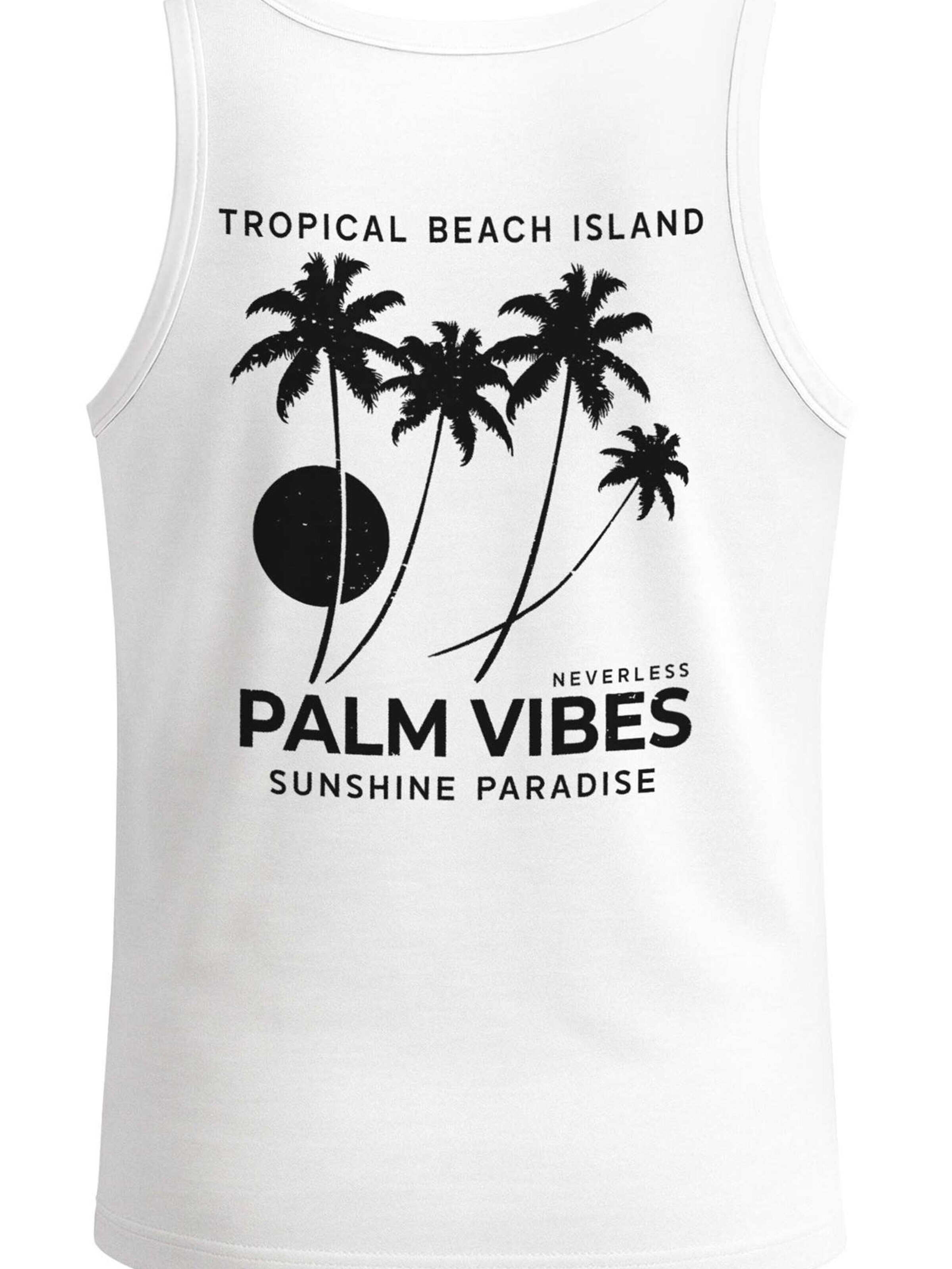 Neverless Shirt 'Palm Vibes' in White