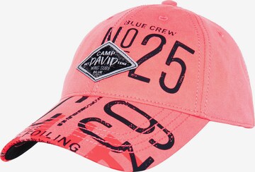 CAMP DAVID Athletic Cap in Red: front
