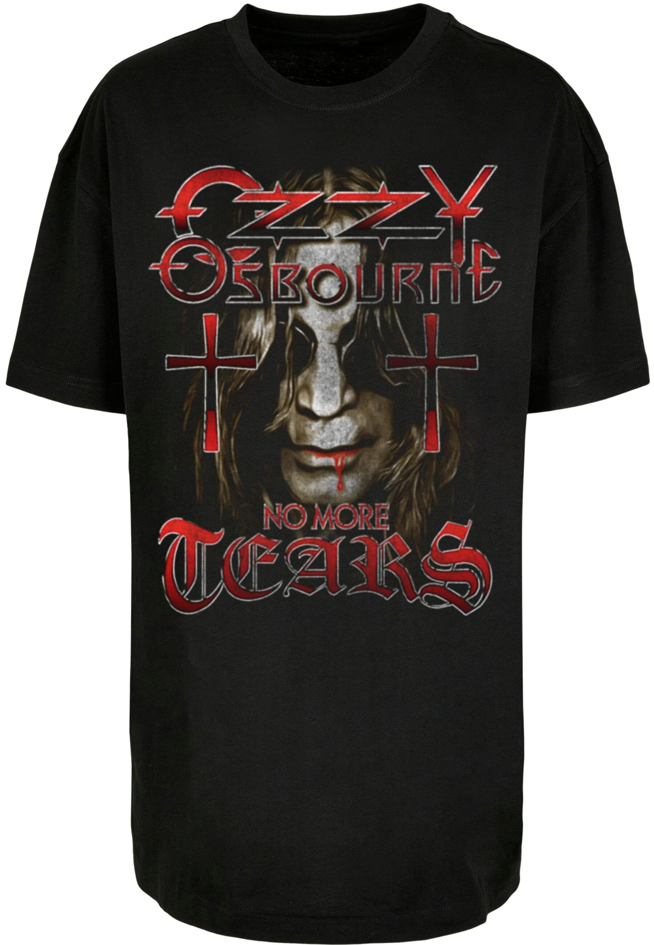 Maglia extra large 'Ozzy Osbourne - No More Tears' di Merchcode in nero: frontale