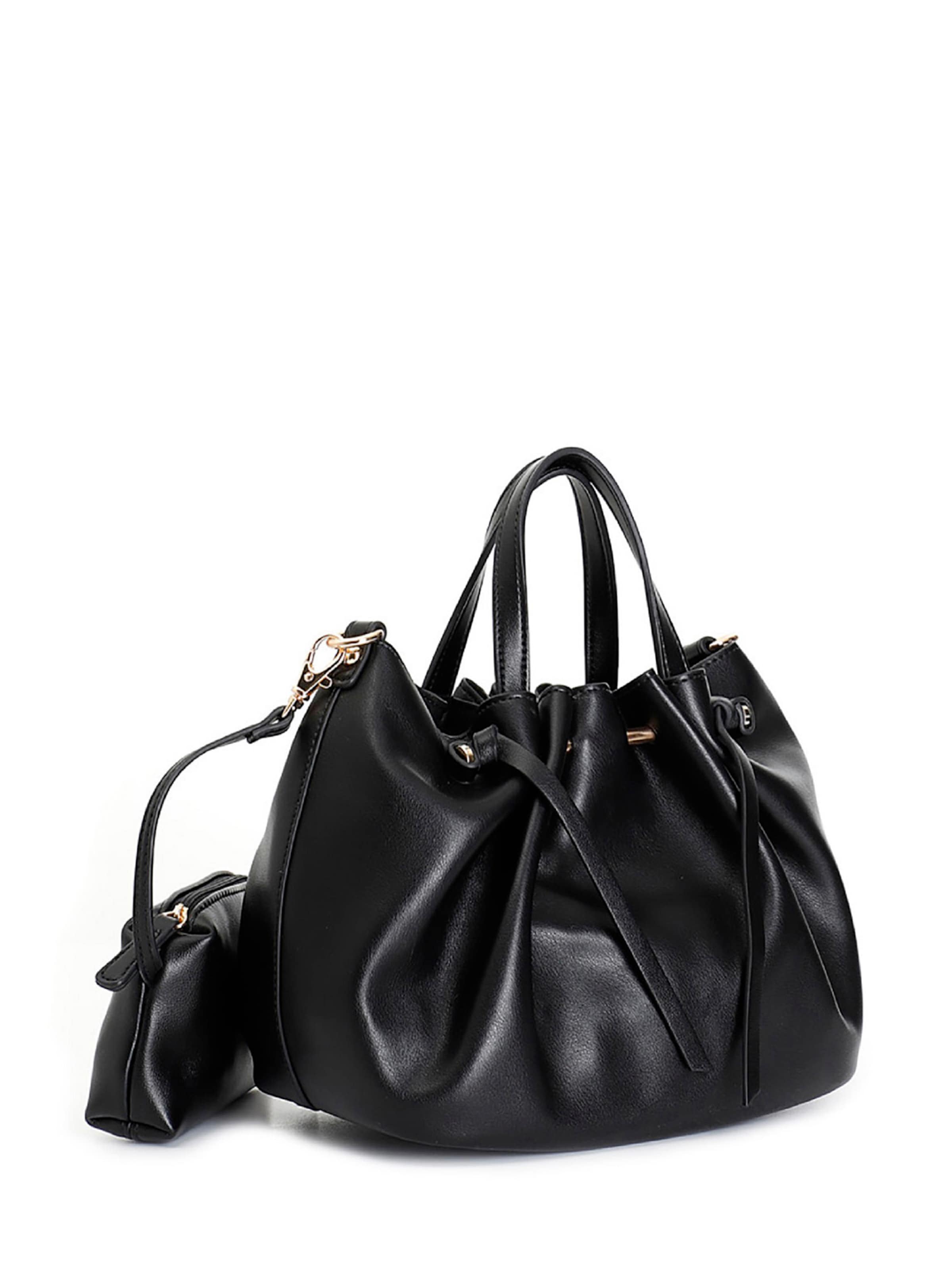 Borsa a sacco di CAFè NOIR in nero: frontale