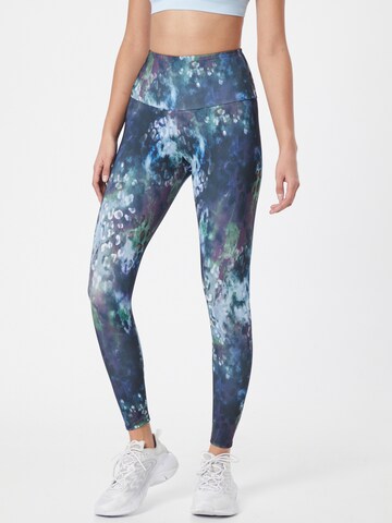 Onzie Skinny Workout Pants in Blue: front
