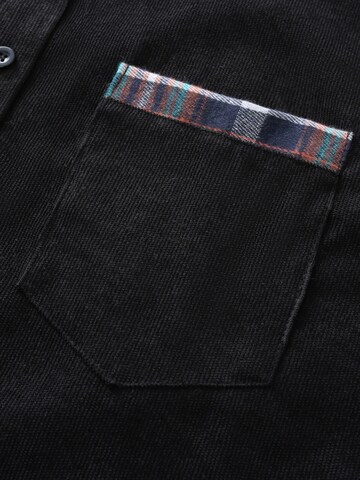 ALLTHEMEN Regular fit Button Up Shirt 'Tupfer' in Black