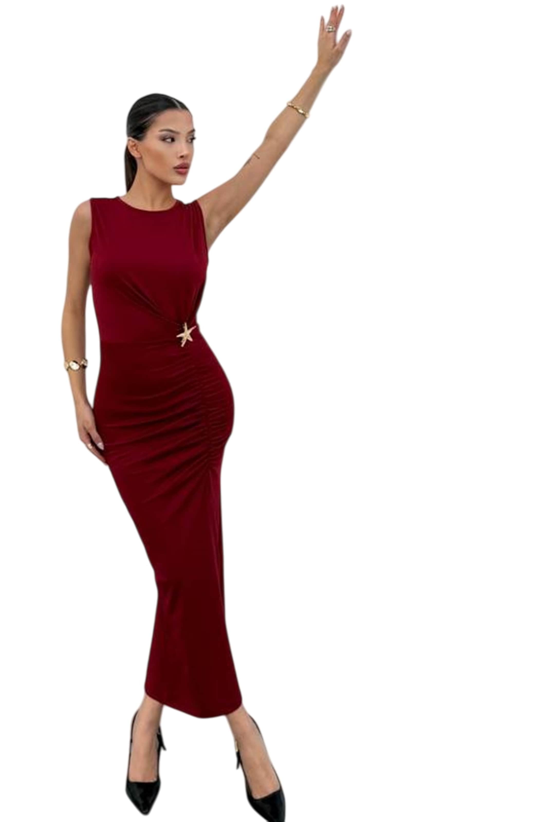 WOMAN VISION Jurk in Rood: voorkant