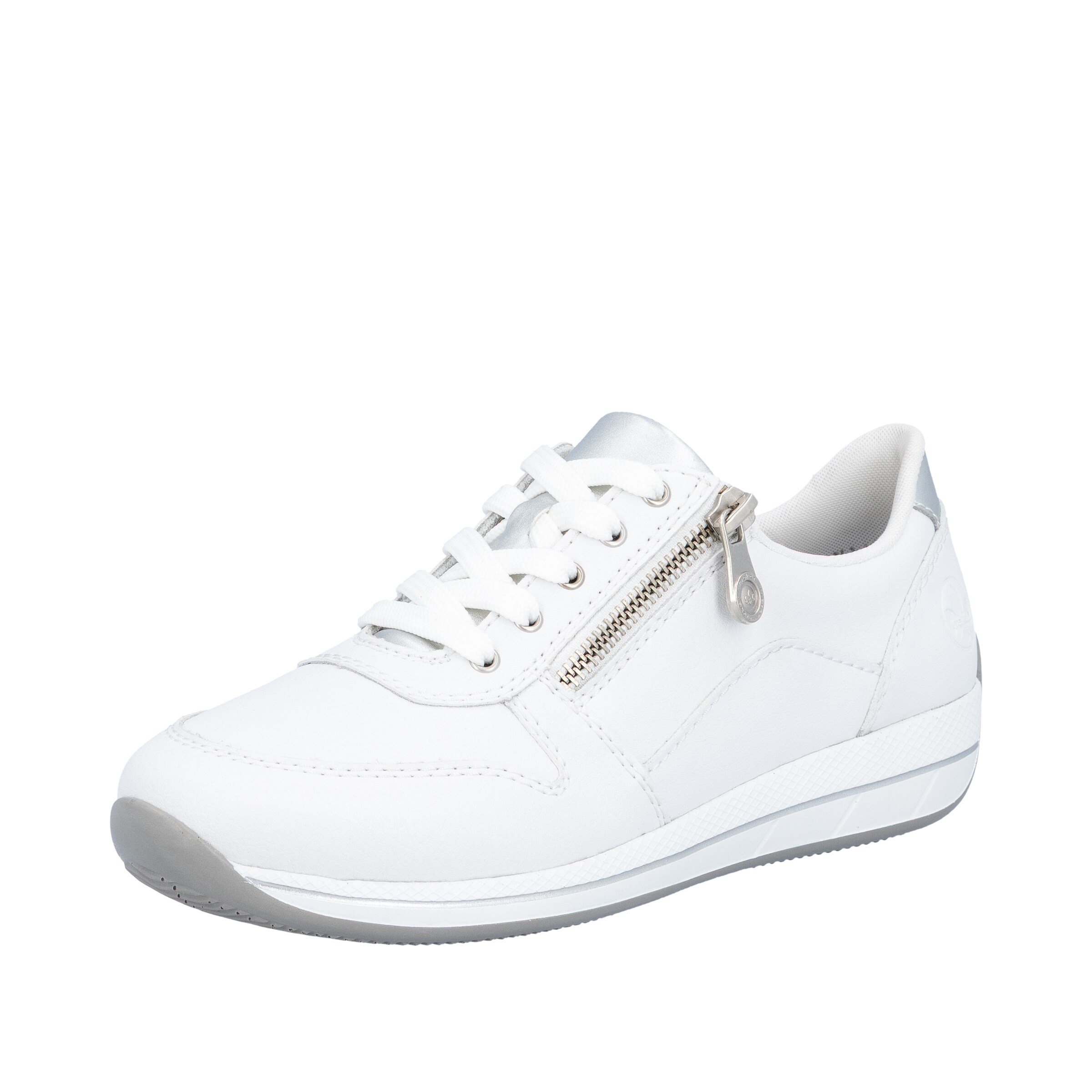 Baskets basses Rieker en blanc : devant