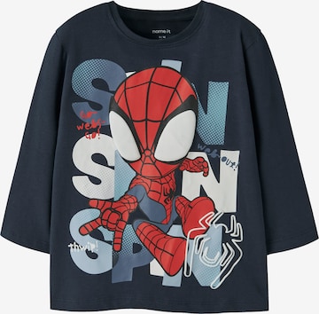 NAME IT Koszulka 'NMMJUXI SPIDER' w kolorze niebieski: przód
