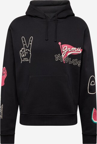 Grimey Sweatshirt 'NABLUS VINTAGE' in Zwart: voorkant