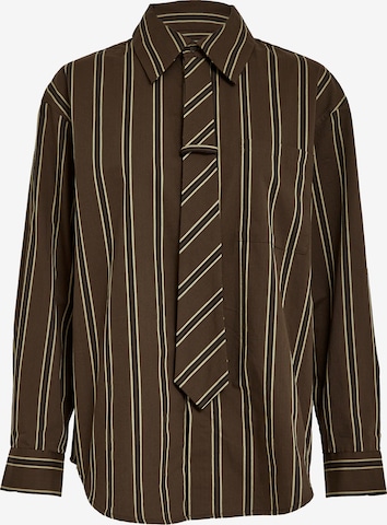 Camicia da donna 'Janine' di minus in marrone: frontale