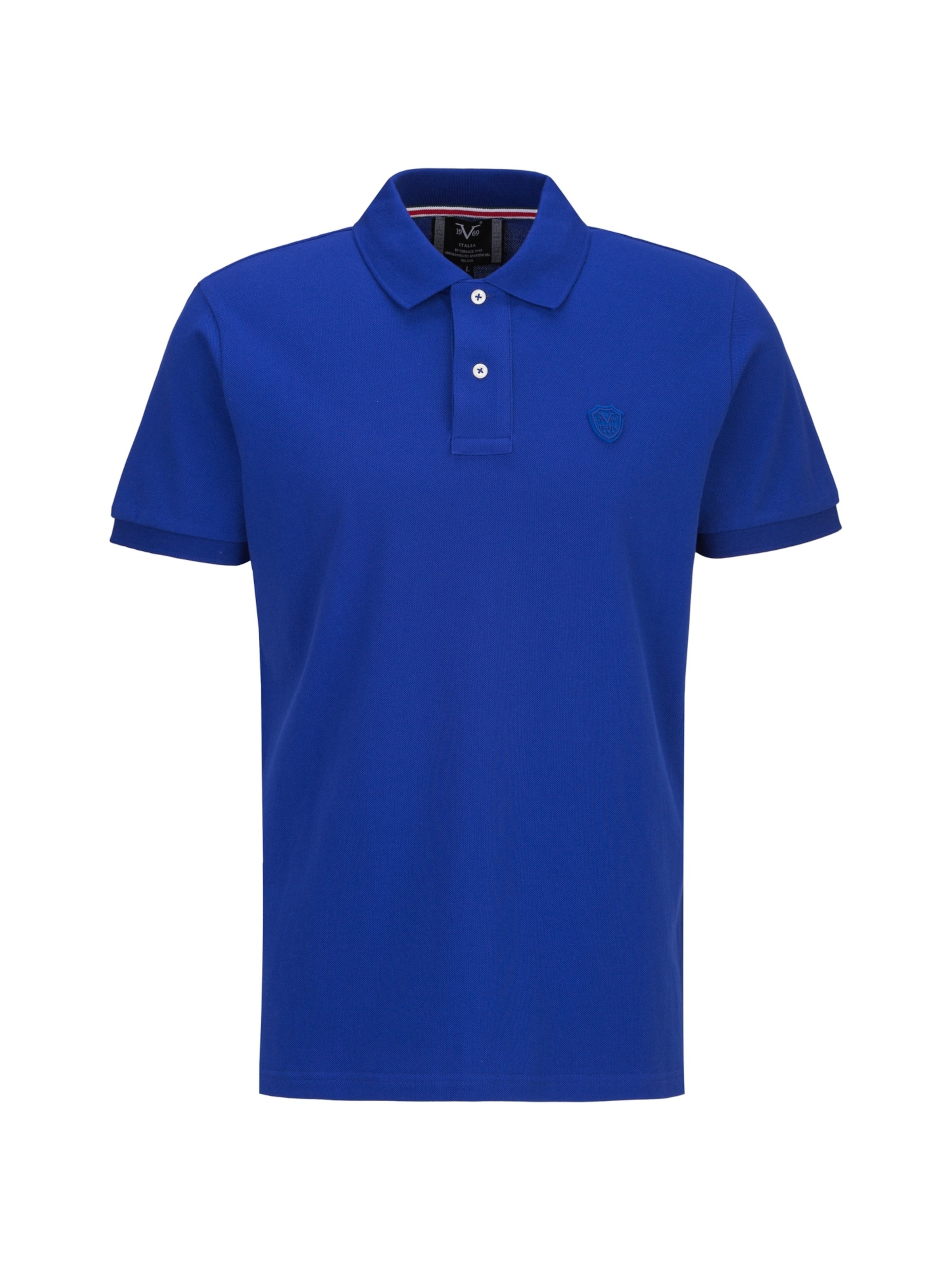 19V69 ITALIA Poloshirt 'Emilio' in Blau: Vorderseite