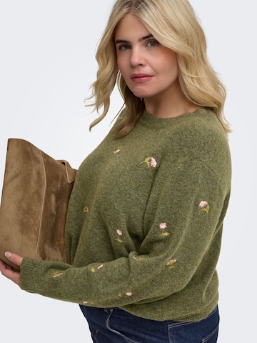 ONLY Carmakoma Sweater 'SHINE' in Green