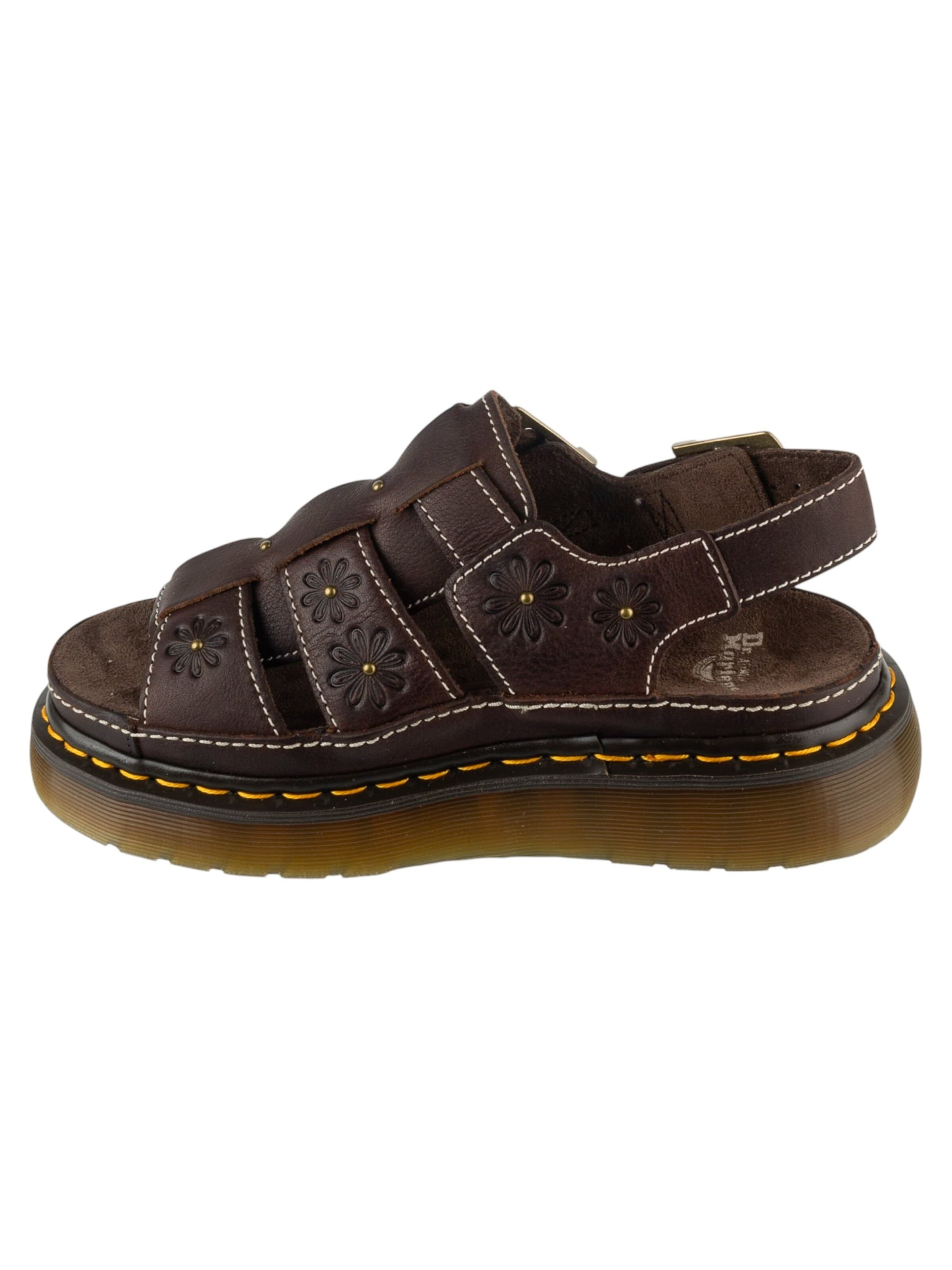 Dr. Martens Sandal 'Dr. Martens Wrenlie Open Platform Sandals' in Brown