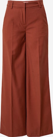 WEEKDAY Wide leg Pleated Pants 'Callie' in Brown: front