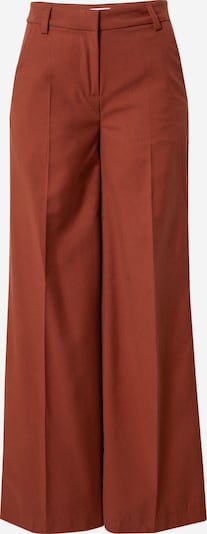 WEEKDAY Spodnie w kant 'Callie' w kolorze rdzawobrązowy / białym, Podgląd produktu