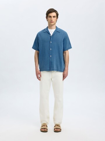 SELECTED Comfort fit Overhemd in Blauw