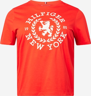 T-shirt Tommy Hilfiger Curve en rouge : devant