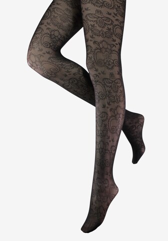 LOOKS by Wolfgang Joop Fine Tights 'Baroque' in Black