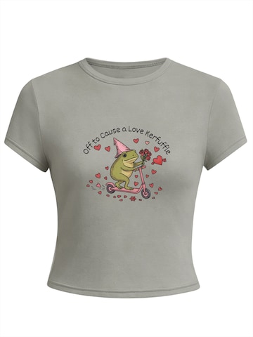 T-shirt 'Women's Summer Casual Cotton T-Shirt with  Cartoon characters Print' GORHEY en gris