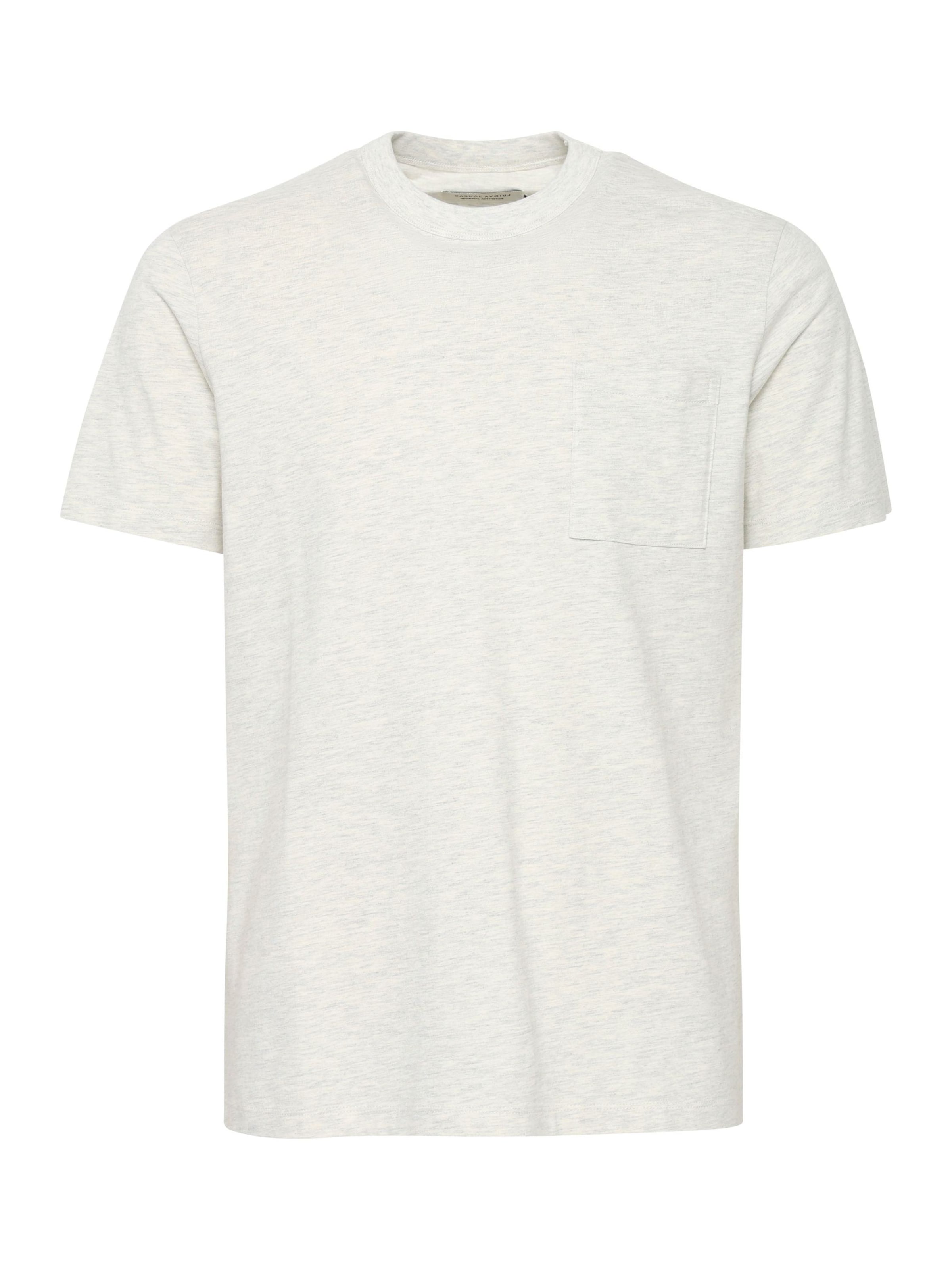 T-Shirt ' CFJASPER mélange tee with chest pocket ' Casual Friday en beige : devant