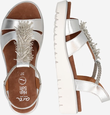 ARA Strap Sandals 'Bilbao' in Silver