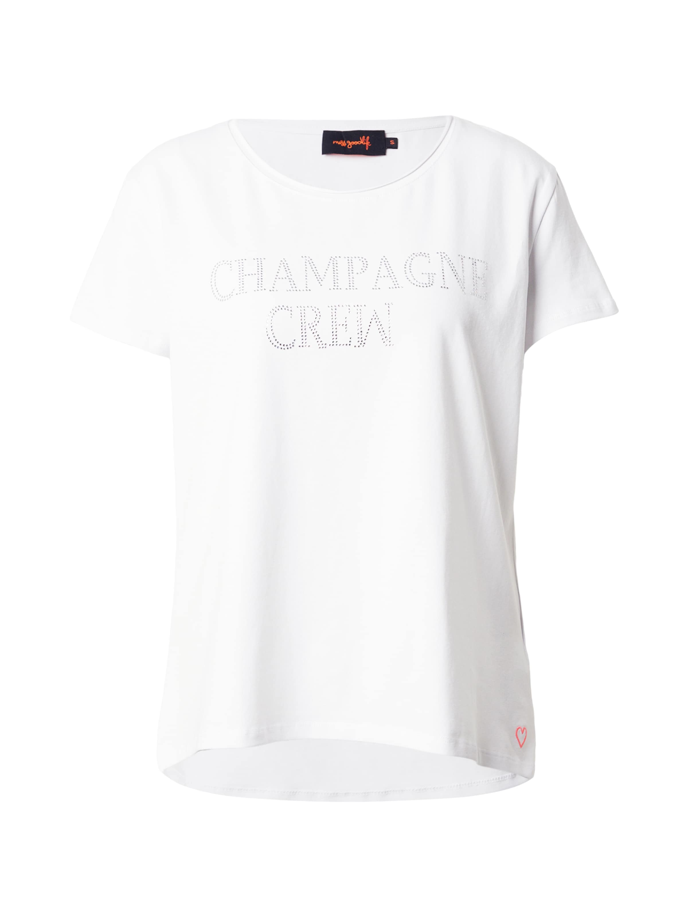 miss goodlife - Camiseta 'Champagne Crew' en blanco: frente