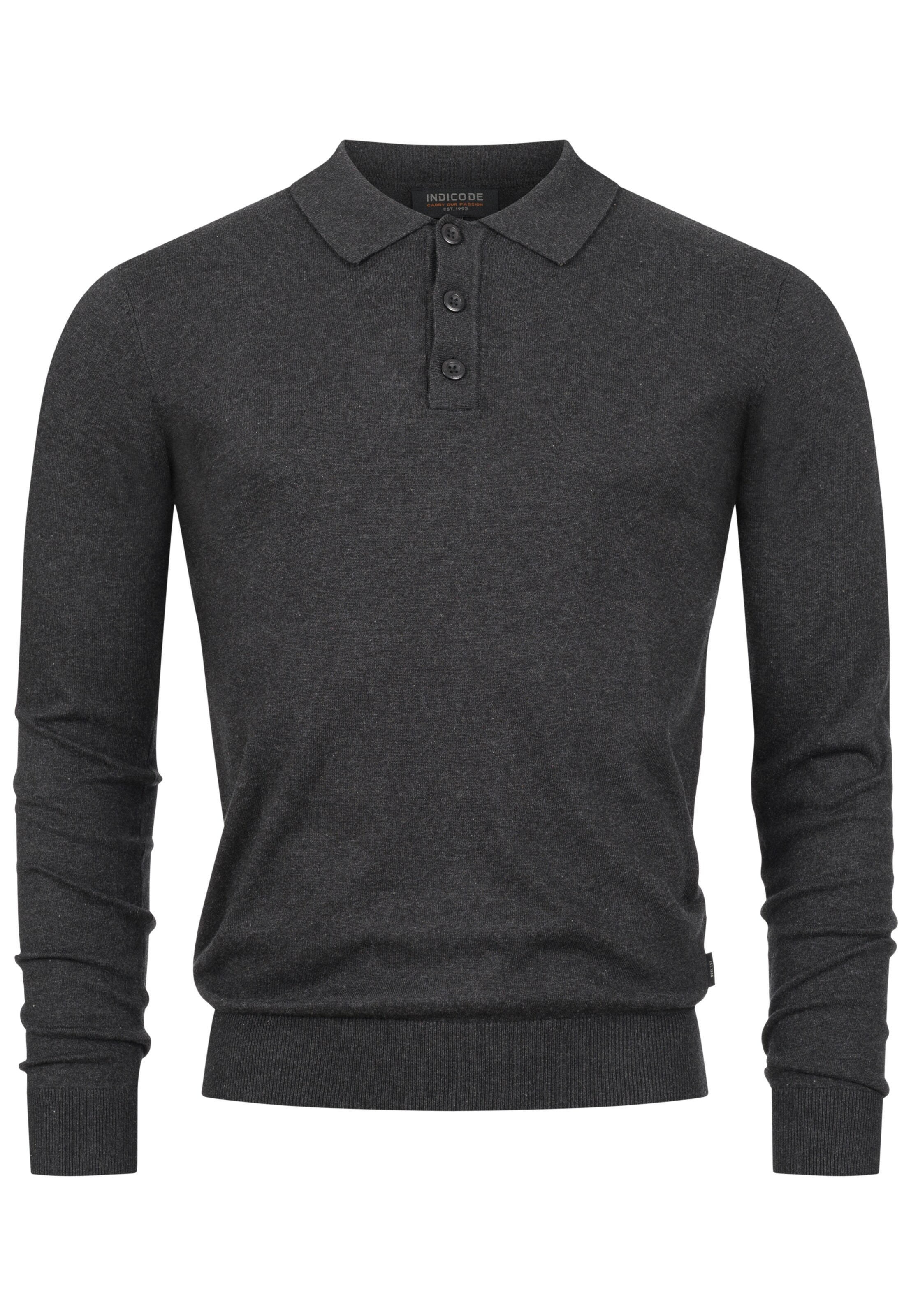 INDICODE JEANS Pullover 'Kastra' in Grau: Vorderseite