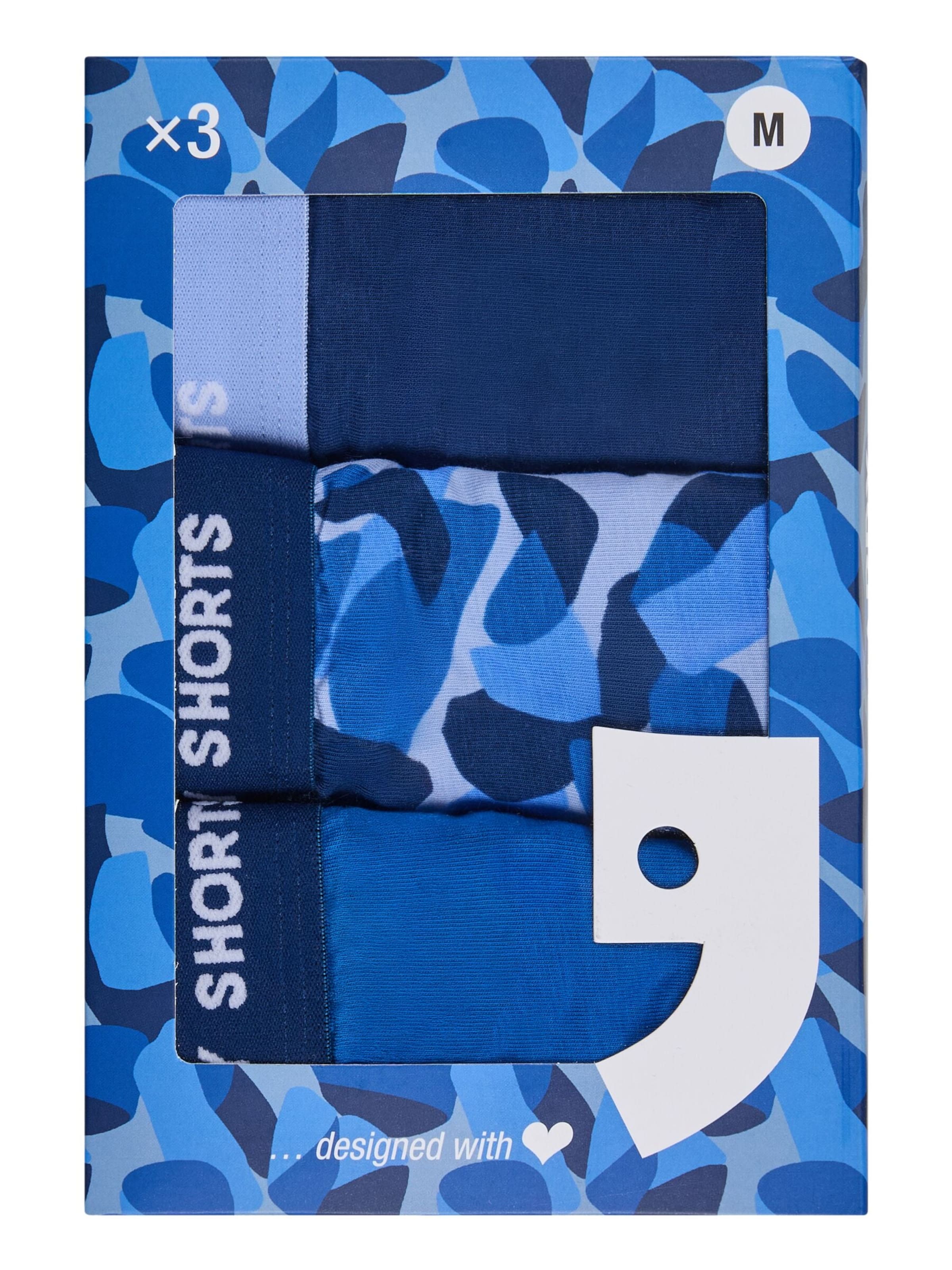 Happy Shorts Boxershorts 'Happy' in Blauw