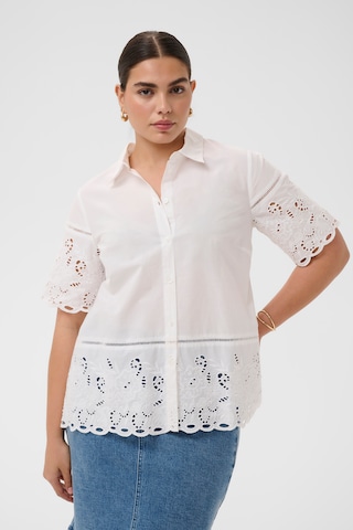 KAFFE CURVE Bluse 'KCtrudi' in Weiß: Vorderseite