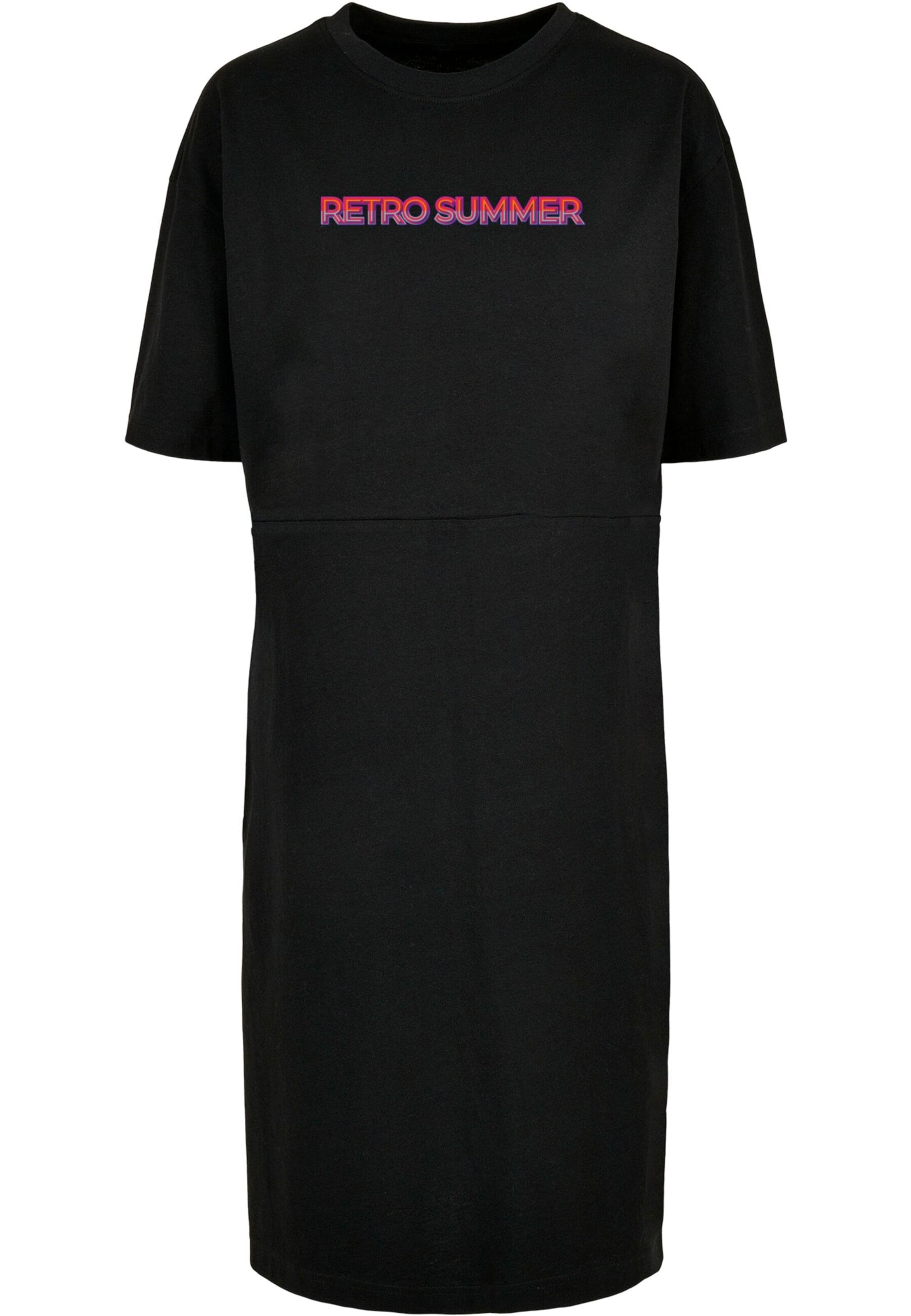 Merchcode Jurk 'Summer - Retro' in Zwart: voorkant