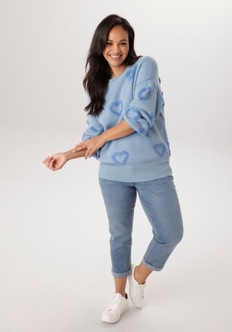 Aniston Pullover in Blau