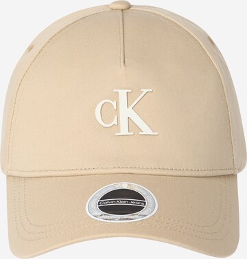 Calvin Klein Jeans Cap in Beige: front