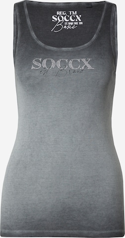 Soccx Top 'TA:MI' in Zwart: voorkant