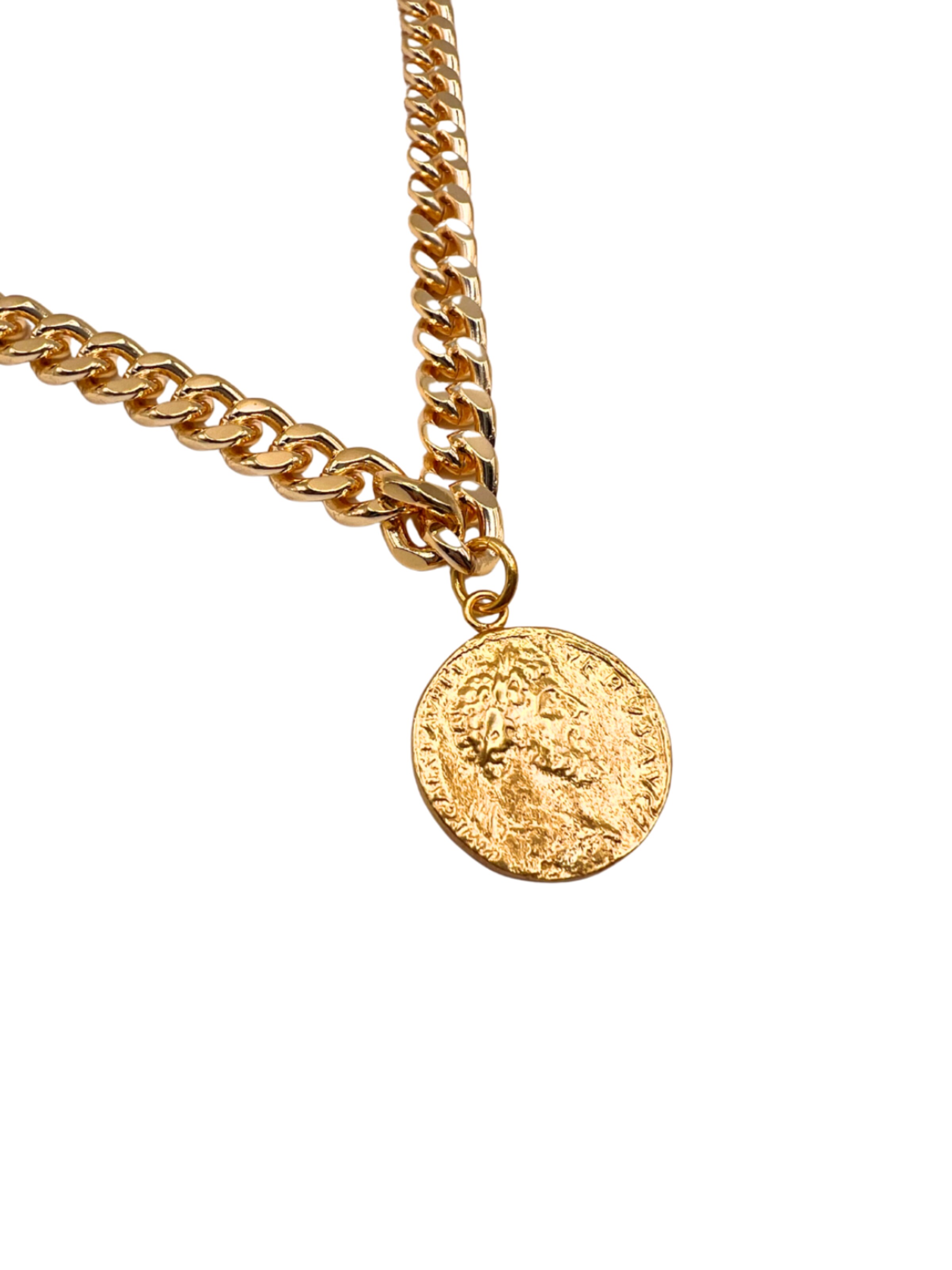 Les Reines Kæde 'Gilded Grace - Statement Necklace 24K Gold Plated' i guld