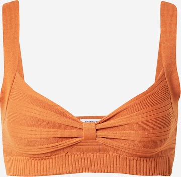 Cotton On - Top de punto en naranja: frente