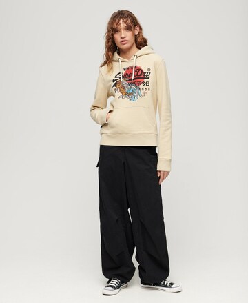 Superdry Sweatshirt 'Tokyo' in Beige: voorkant