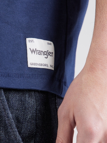 T-Shirt 'SS SOLID TEE' WRANGLER en bleu