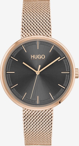 HUGO Red - Reloj analógico en oro: frente