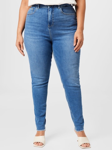 Zizzi Slimfit Jeans 'BEA' in Blauw: voorkant