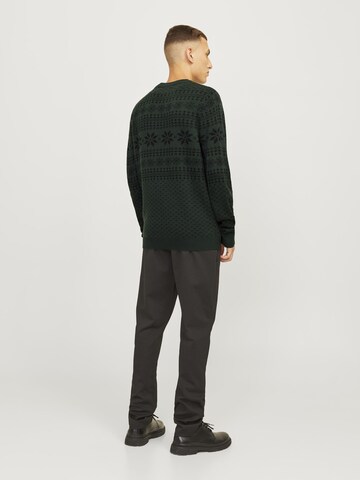 Pull-over 'JJXmas Gabriel' JACK & JONES en vert
