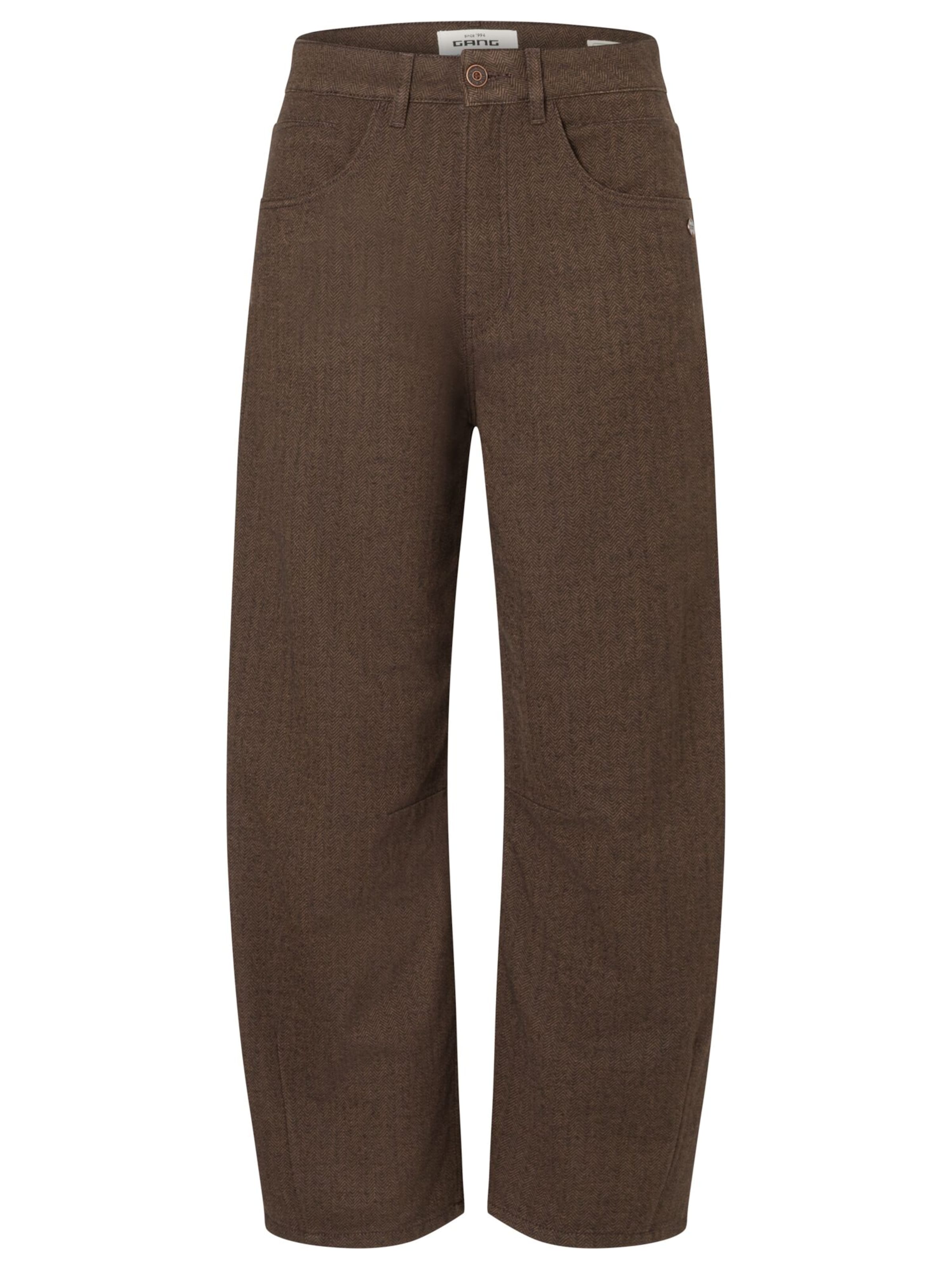 Regular Pantalon '94SARINA ' Gang en marron : devant