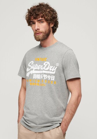 Superdry T-Shirt 'Duo' in Grau: Vorderseite