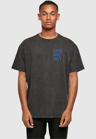Merchcode Shirt 'Good Vibes Only' in Grey: front