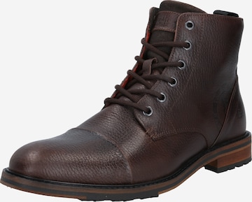 BULLBOXER Lace-Up Boots in Brown: front