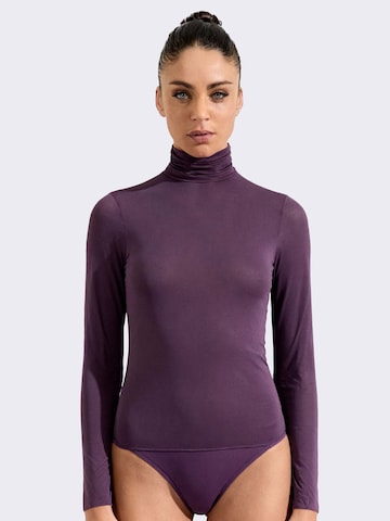 Maglietta intima 'Body Dolcevita Manica Lunga in Cashmere e Modal' di Ciocca in lilla
