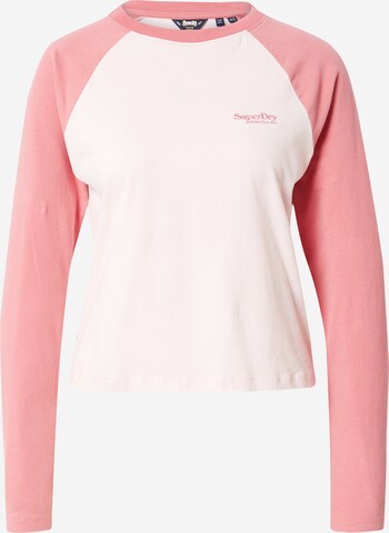 Maglietta 'Essential' di Superdry in rosa: frontale