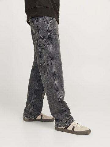 JACK & JONES Loosefit Jeans 'JJIEDDIE JJPAINTER' in Schwarz